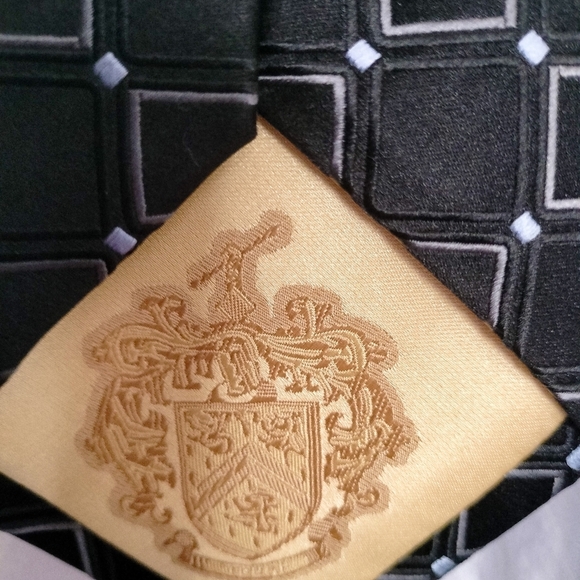 Donald Trump Signature CollectionSilk Tie Necktie Black Geometric Square Formal - Picture 5 of 10